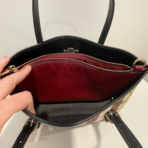 Coach Mollie Tote 25 and Wristlet in Signature Jacquard with Stripes - Picture 5 of 13